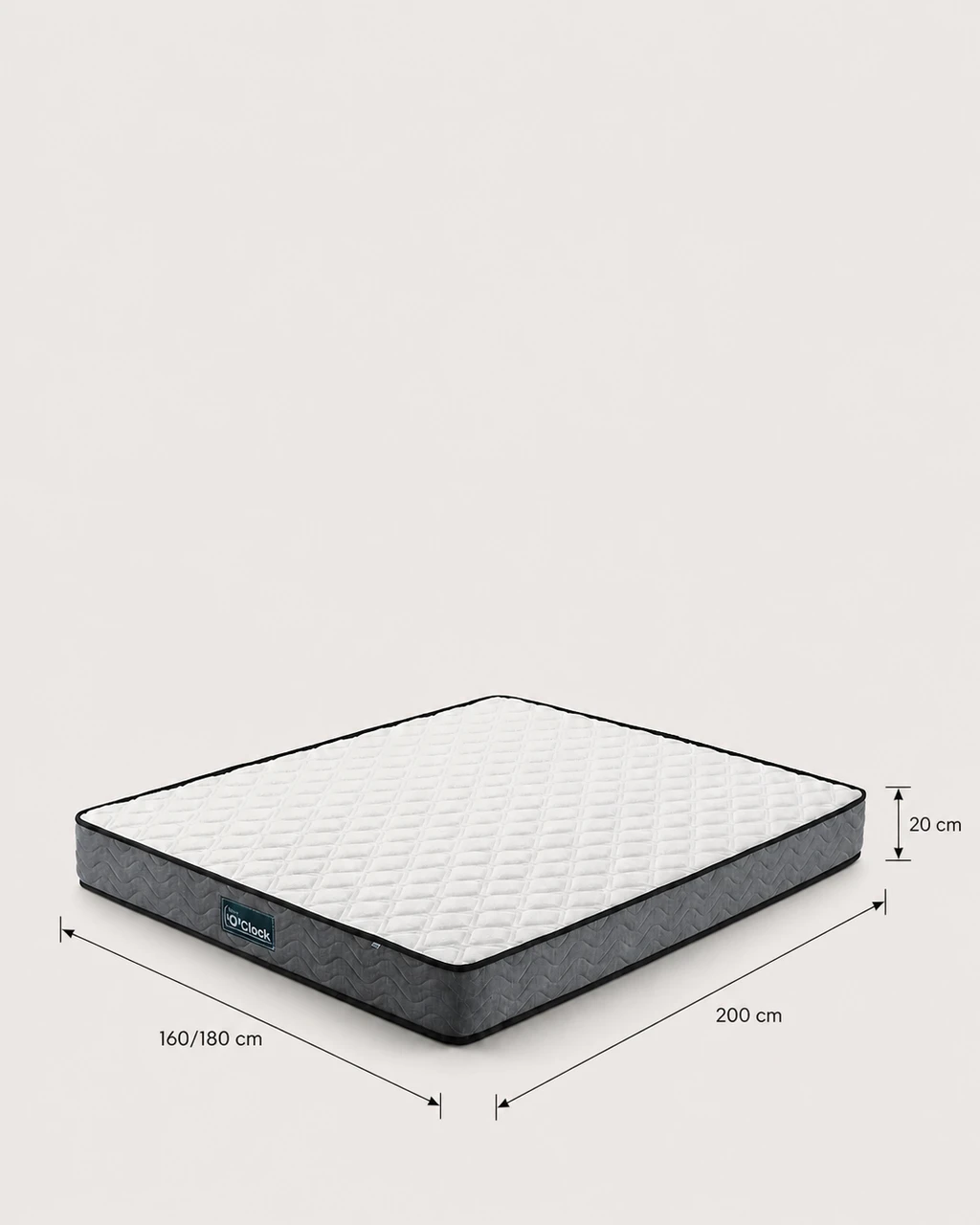 Dimensions diagram — Tina Mattress - Vacuum-Packed