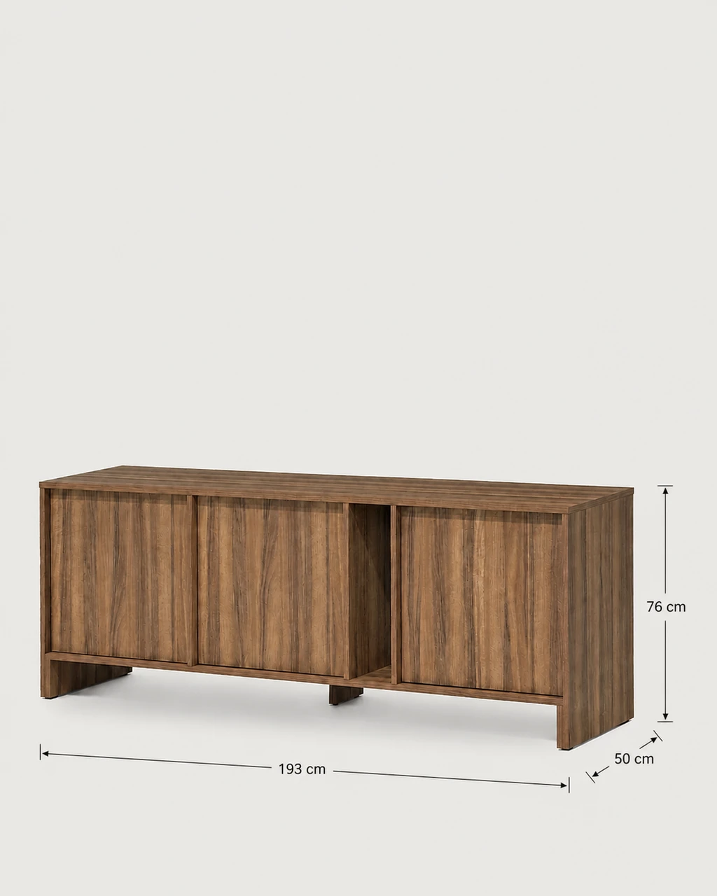 Dimensions diagram — Elvis Rectangular 3-Door Sideboard - 193×50 cm