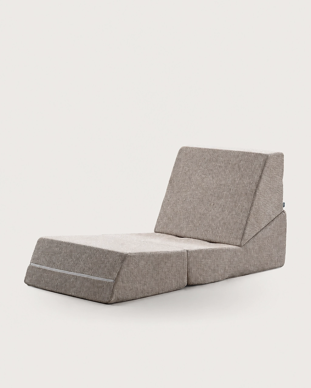 Amy Upholstered Armchair, vacuum-packed beige textured fabric lounge chair