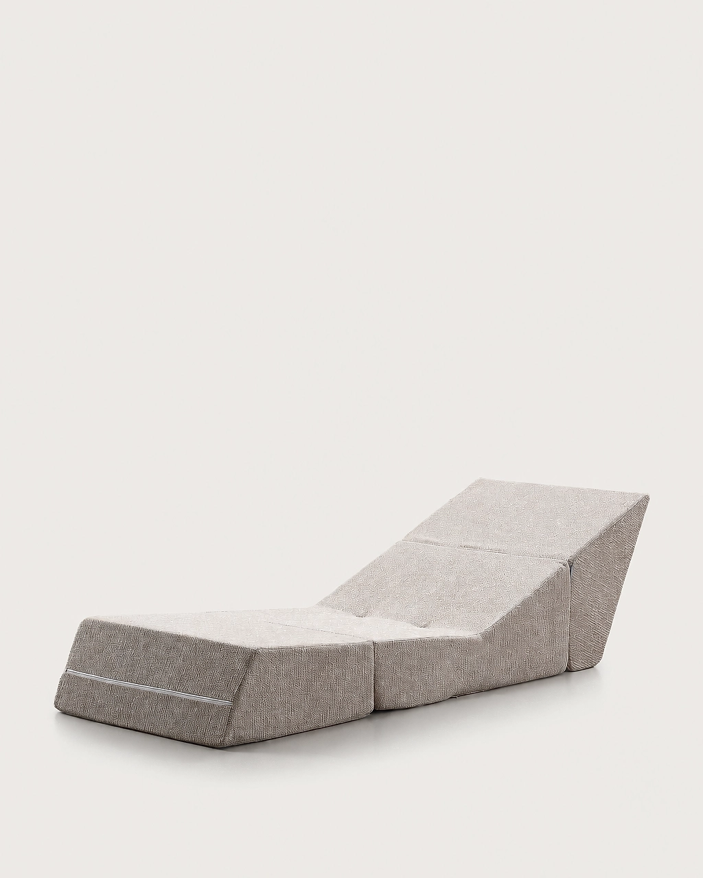 Amy Upholstered Armchair, vacuum-packed beige textured fabric chair with reclined back