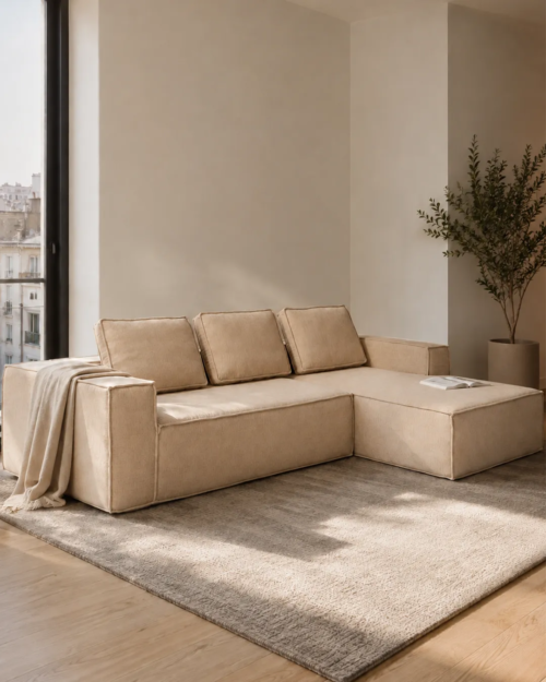 Bowie 3-Seater Modular Chaise Longue Sofa - Vacuum-Packed