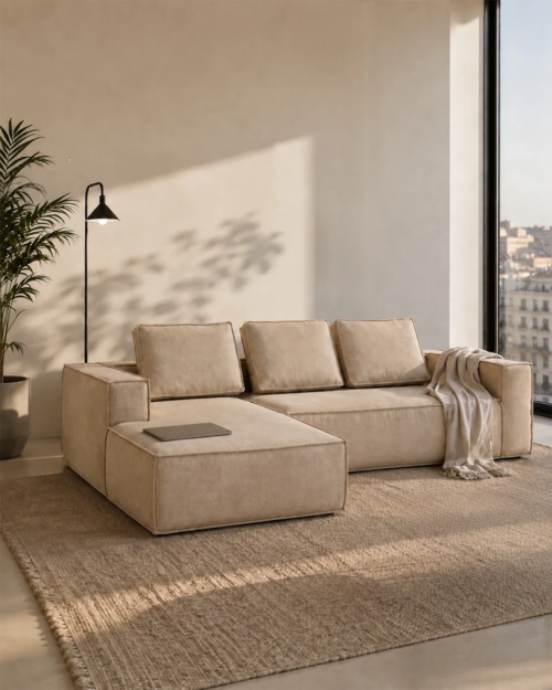 Bowie 3-Seater Modular Chaise Longue Sofa - Vacuum-Packed