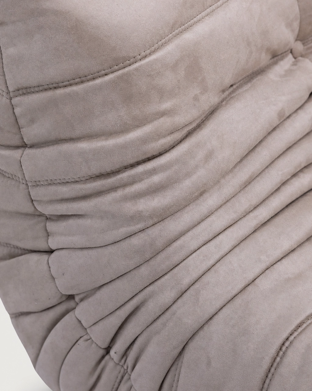 Detail of Paco 2-Seater Armchair in taupe fabric