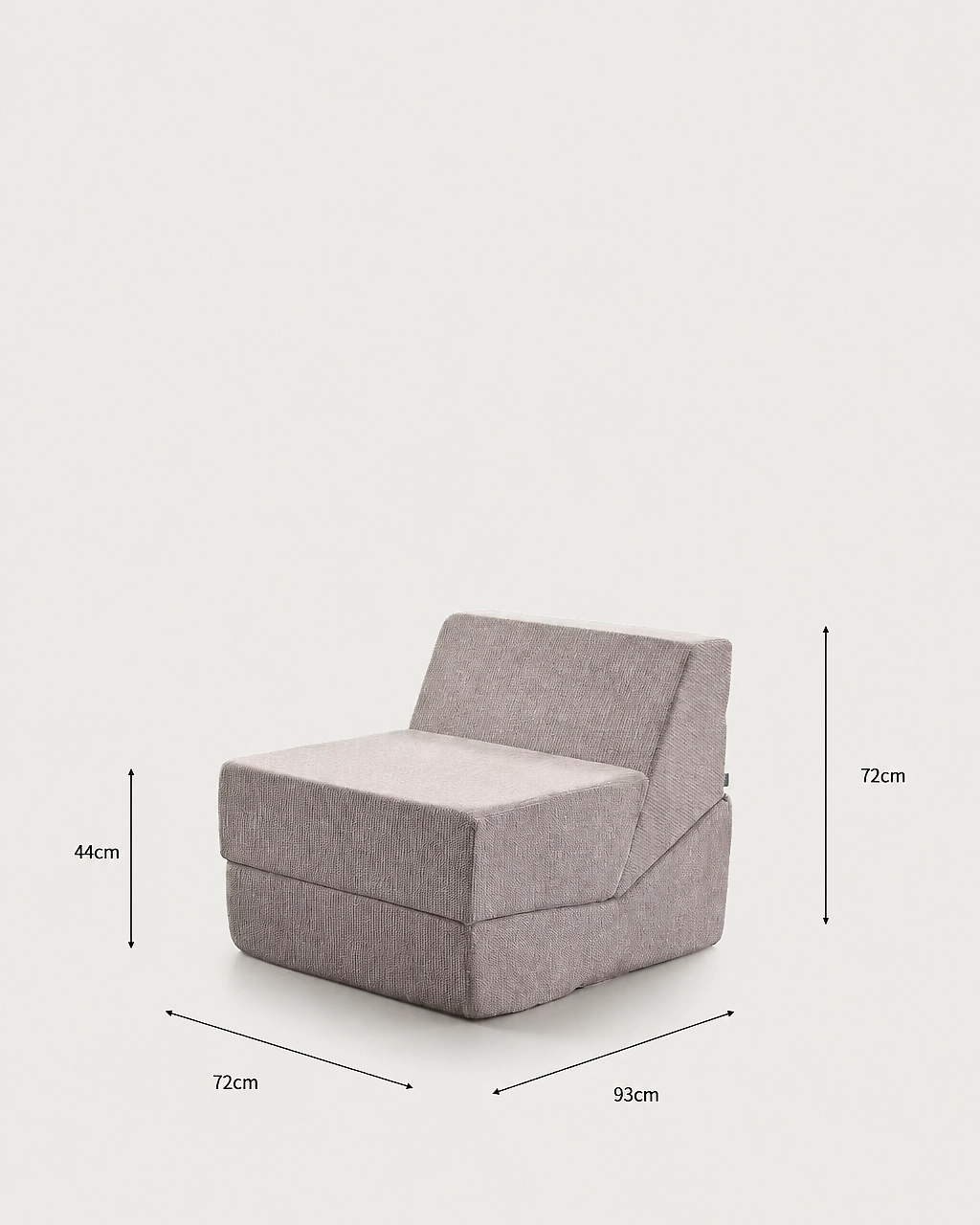 Dimensions diagram — Amy Upholstered Armchair - Vacuum-Packed