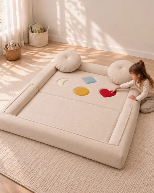 Billie Kids' 2-Seater Sofa Bed in Fabric - Vacuum-Packed