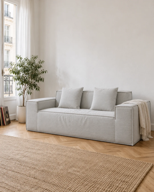 Brel 2-Seater Sofa in Fabric - Vacuum-Packed