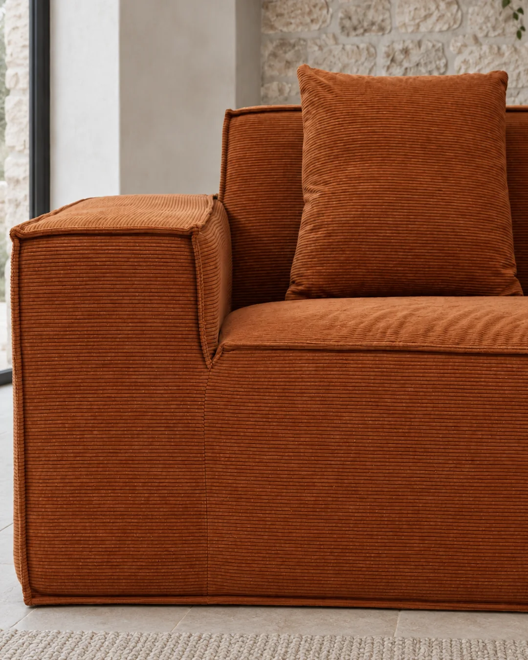 Brel 2-Seater Sofa in Fabric - Vacuum-Packed - Image 7