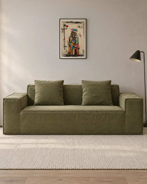 Brel 2-Seater Sofa in Fabric - Vacuum-Packed