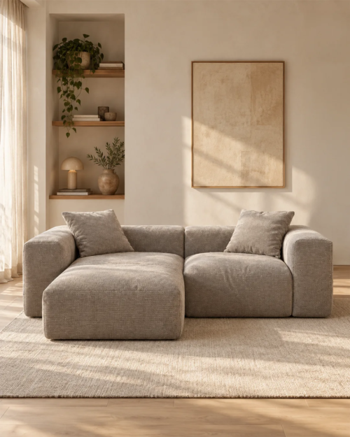 Django 3-Seater Modular Chaise Longue Sofa - Vacuum-Packed