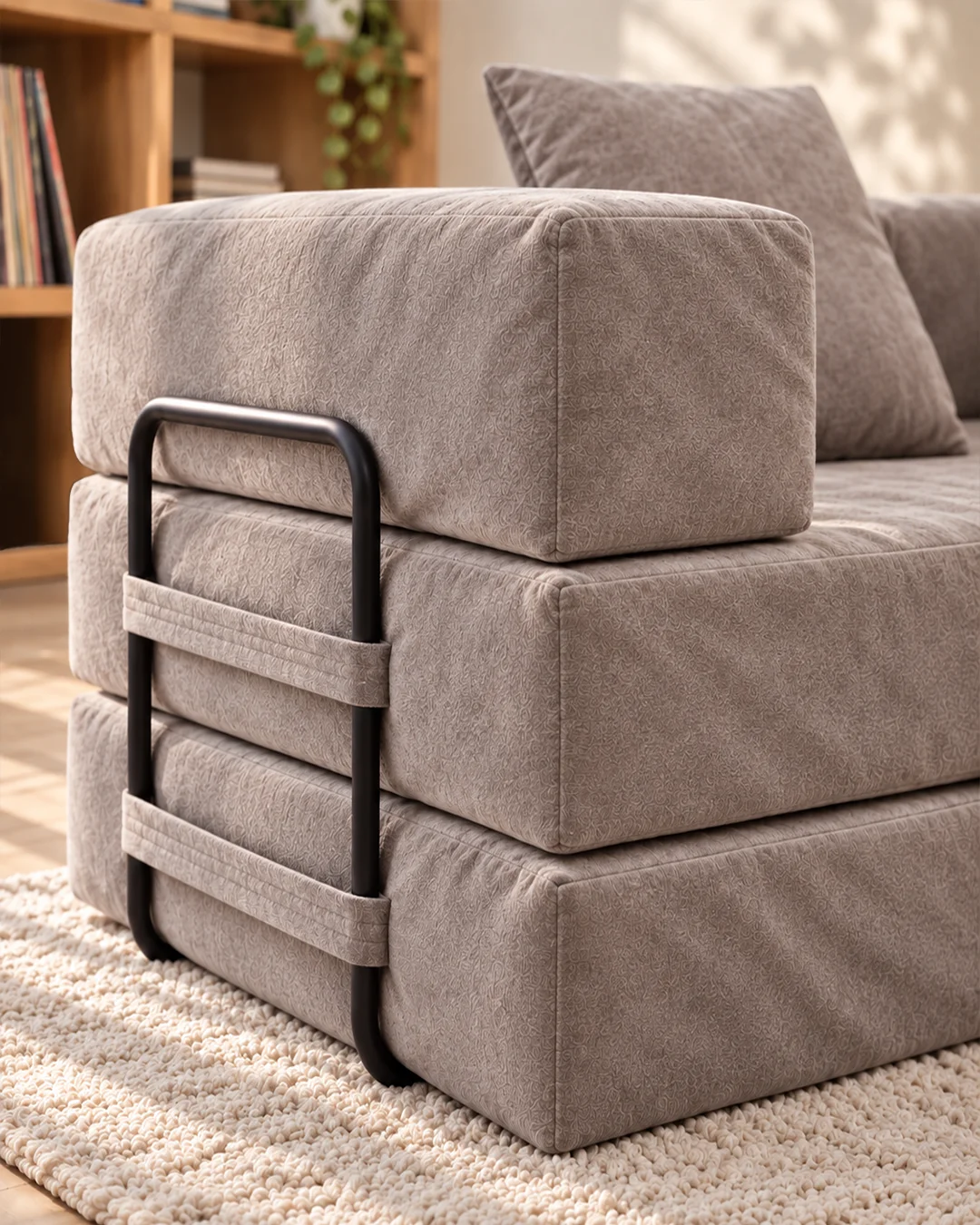 Lola 2-Seater Sofa Bed in Fabric - Vacuum-Packed - Image 7