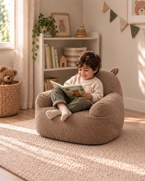 Nina Kids' Upholstered Armchair - Vacuum-Packed